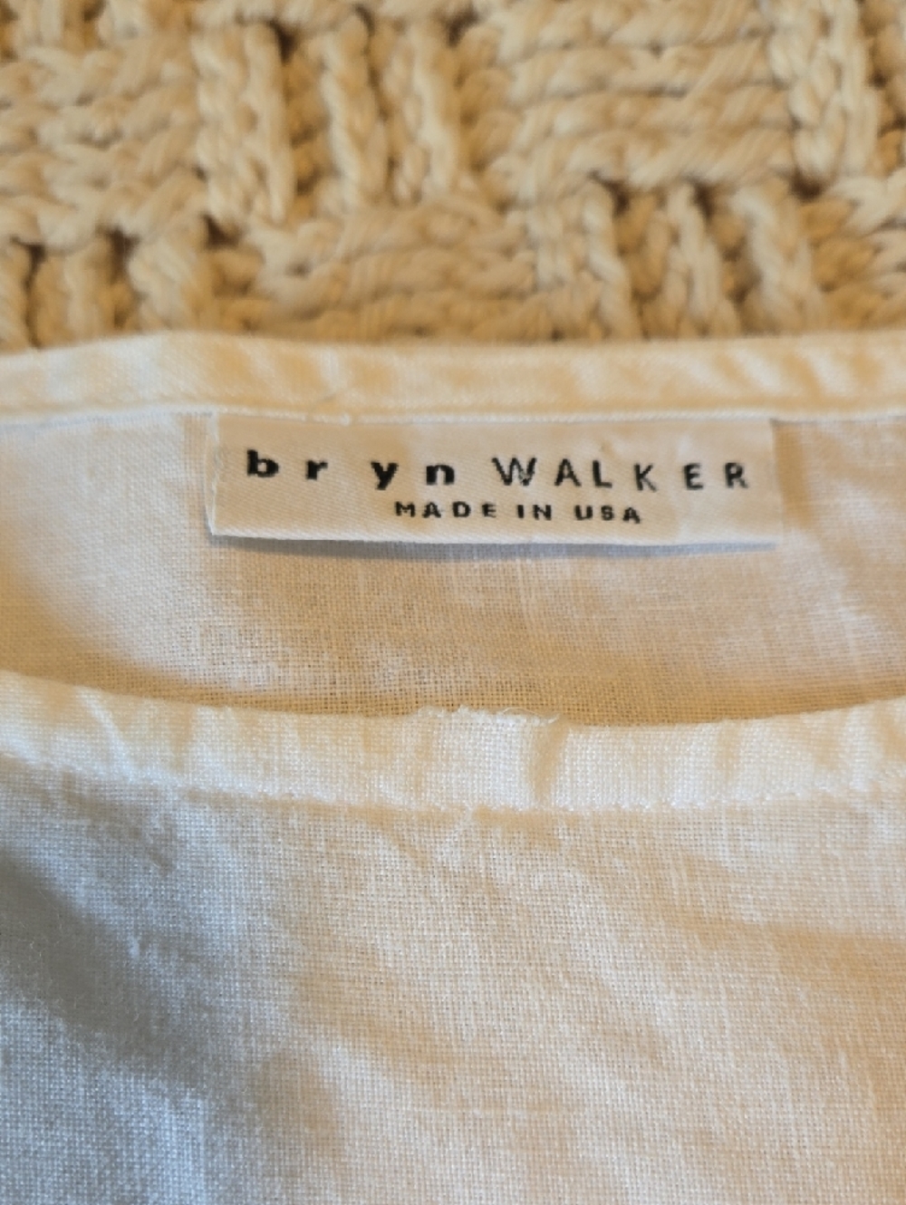 bryn Walker White Linen-Blend Ruffle Tunic - Picture 4 of 6